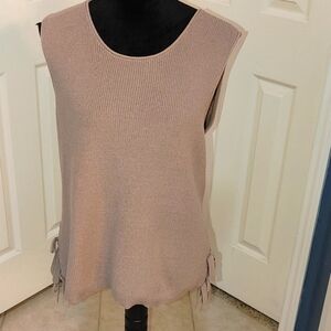 Time & Tru Gray Thick Tank Ties On Sides Large EUC